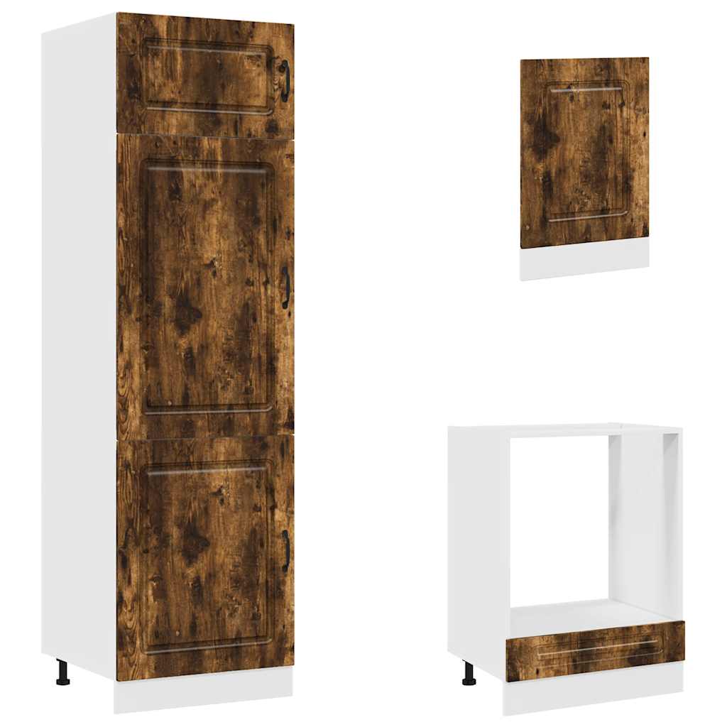 7-tlg. Küchenschrank-Set Kalmar Räuchereiche Holzwerkstoff