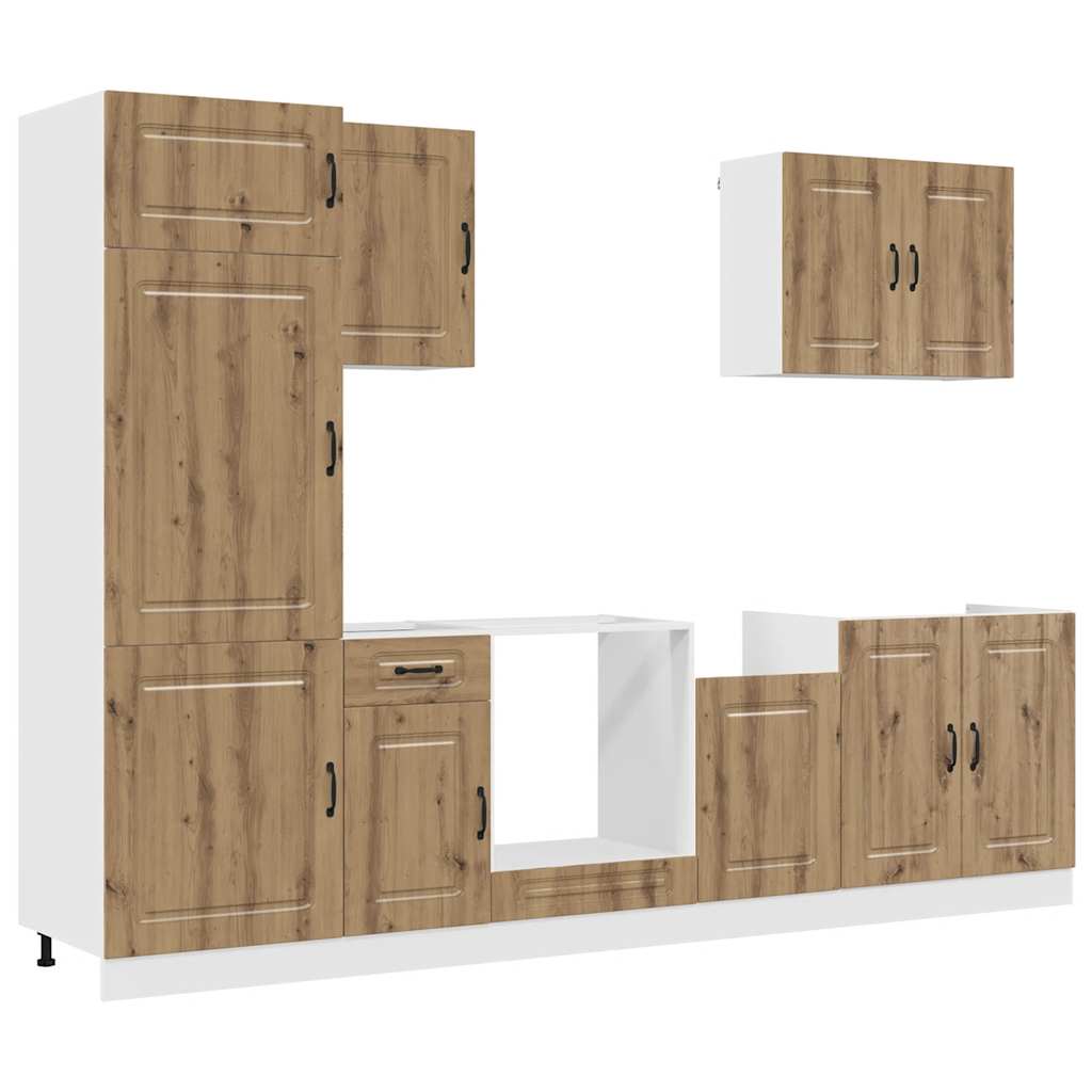 7-tlg. Küchenschrank-Set Kalmar Artisan-Eiche Holzwerkstoff