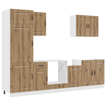 7-tlg. Küchenschrank-Set Kalmar Artisan-Eiche Holzwerkstoff