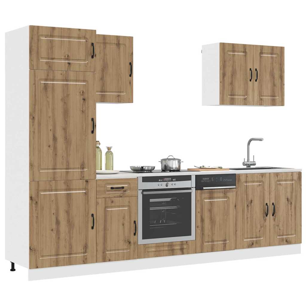 7-tlg. Küchenschrank-Set Kalmar Artisan-Eiche Holzwerkstoff