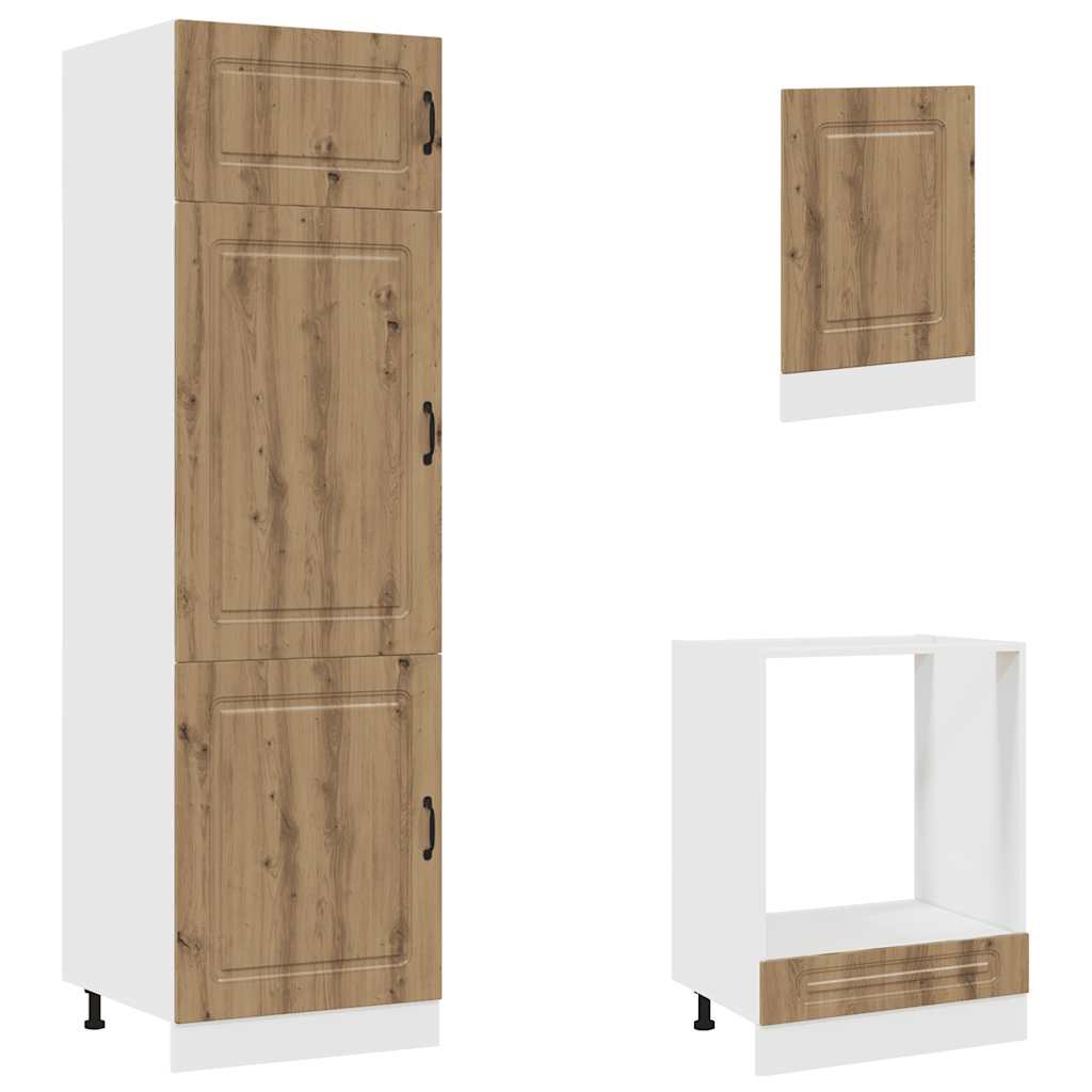 7-tlg. Küchenschrank-Set Kalmar Artisan-Eiche Holzwerkstoff