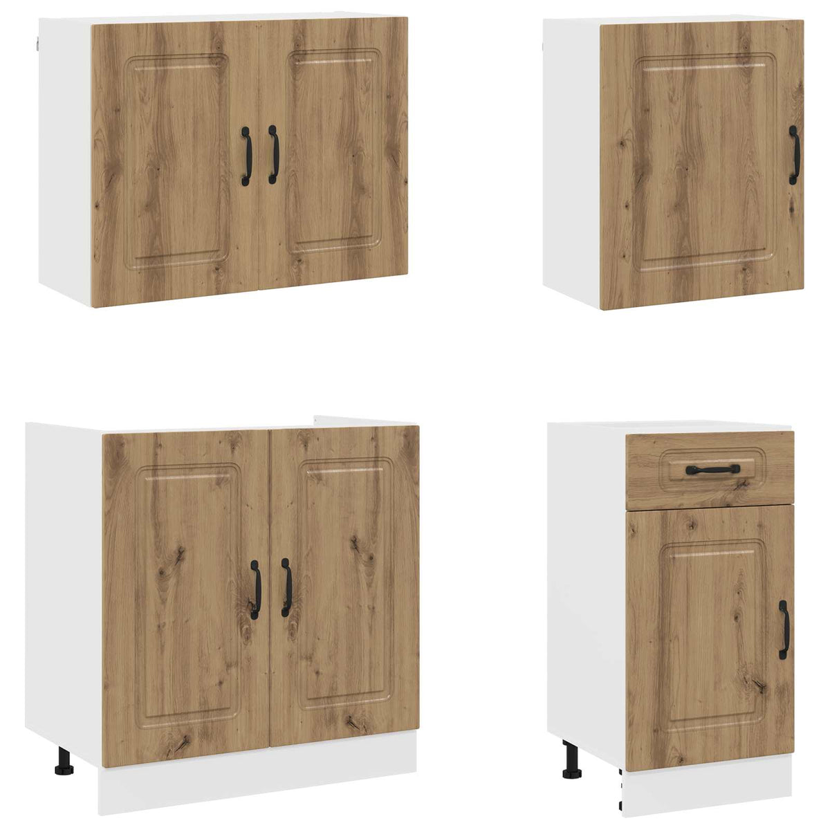 7-tlg. Küchenschrank-Set Kalmar Artisan-Eiche Holzwerkstoff