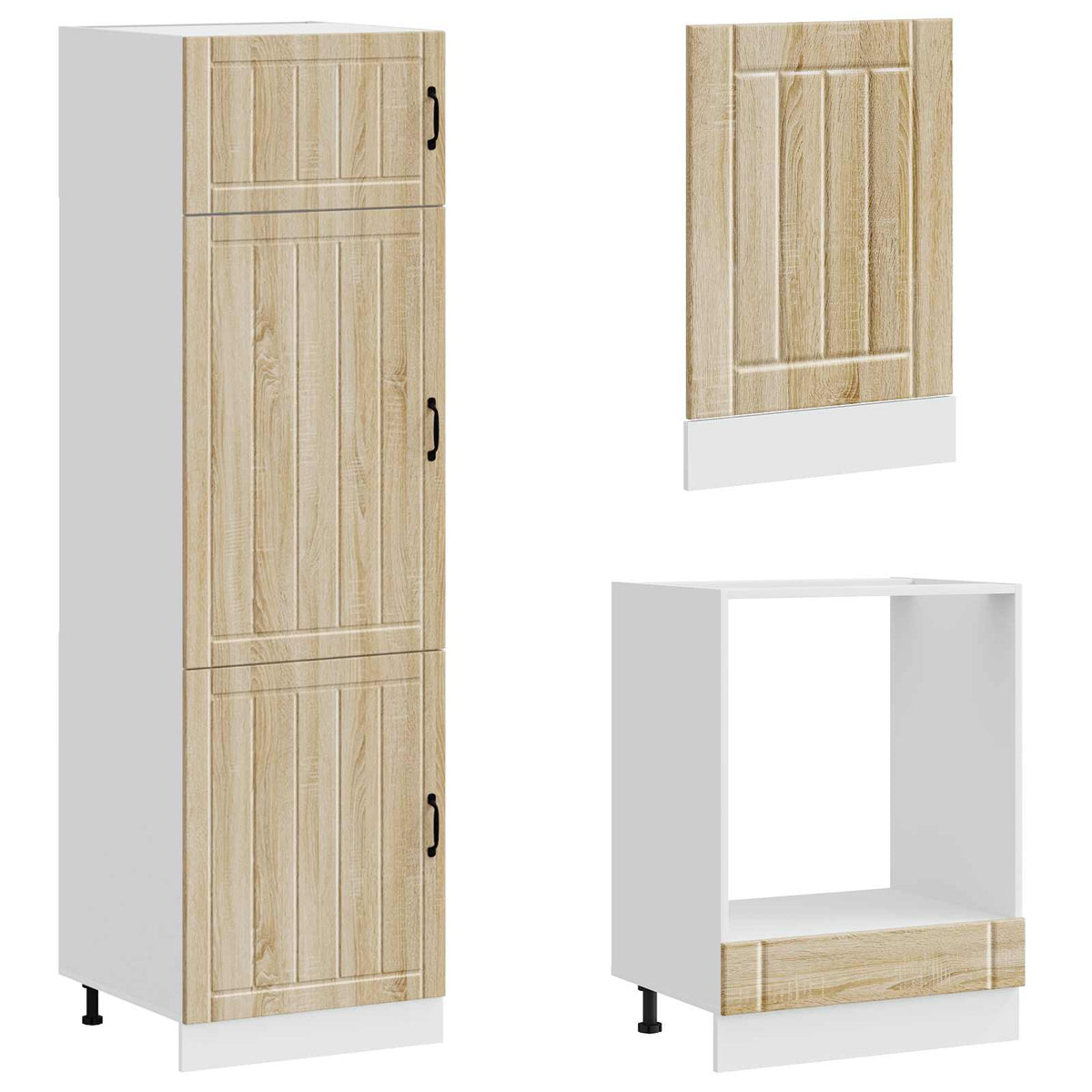 7-tlg. Küchenschrank-Set Lucca Sonoma-Eiche Holzwerkstoff