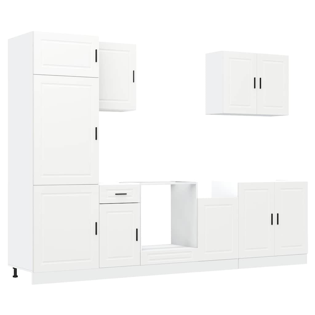 7-tlg. Küchenschrank-Set Porto Weiß Holzwerkstoff