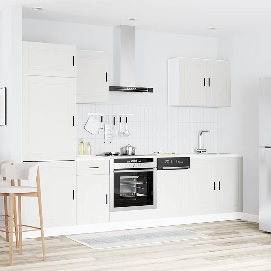 7-tlg. Küchenschrank-Set Porto Weiß Holzwerkstoff