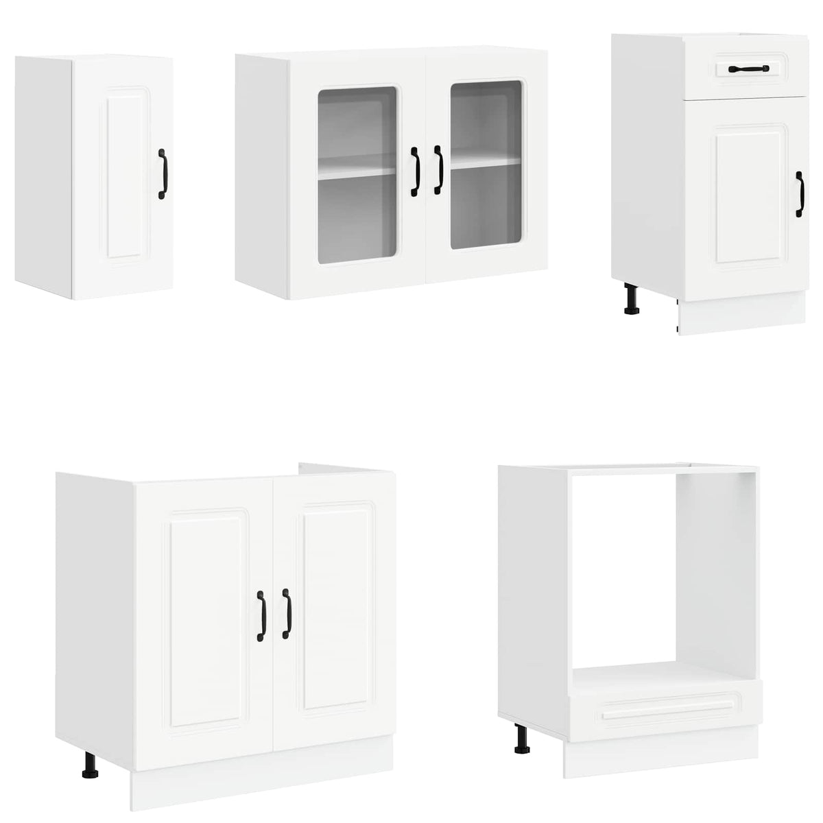 8-tlg. Küchenschrank-Set Kalmar Weiß Holzwerkstoff