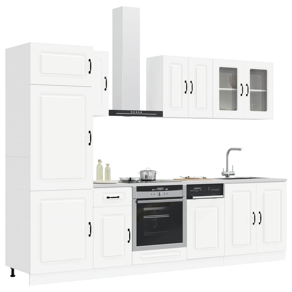 8-tlg. Küchenschrank-Set Kalmar Weiß Holzwerkstoff