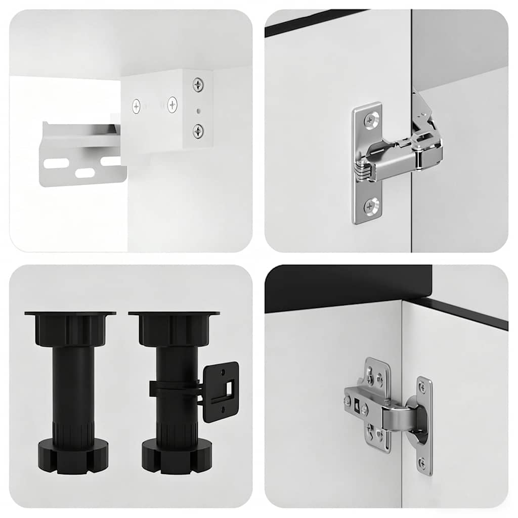 8-tlg. Küchenschrank-Set Kalmar Schwarz Holzwerkstoff