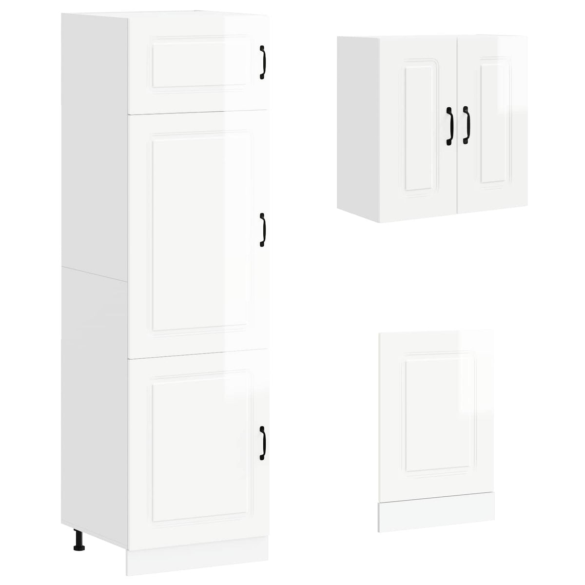 8-tlg. Küchenschrank-Set Kalmar Kalmar Hochglanz-Weiß Holzwerkstoff