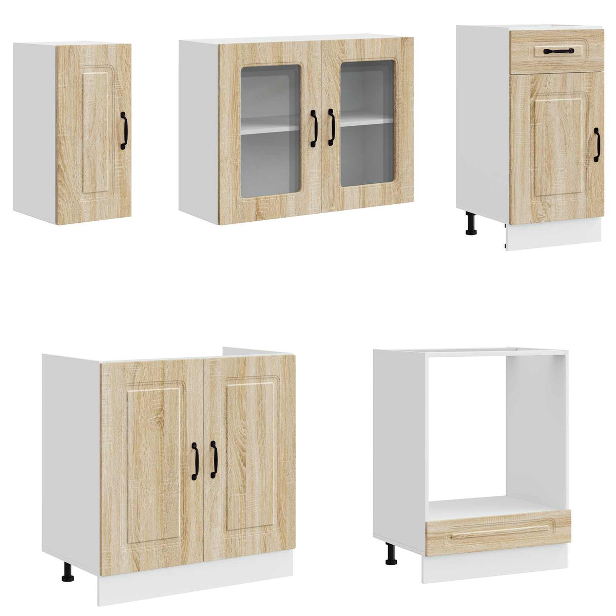 8-tlg. Küchenschrank-Set Kalmar Sonoma-Eiche Holzwerkstoff