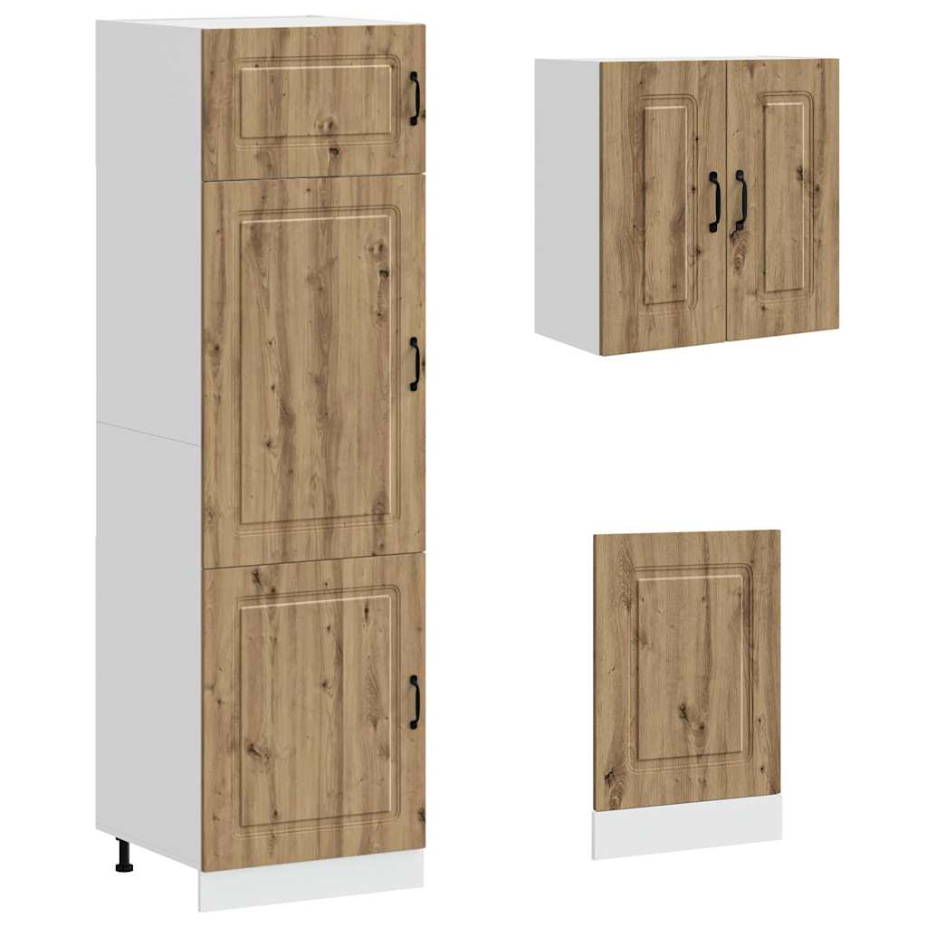 8-tlg. Küchenschrank-Set Kalmar Artisan-Eiche Holzwerkstoff