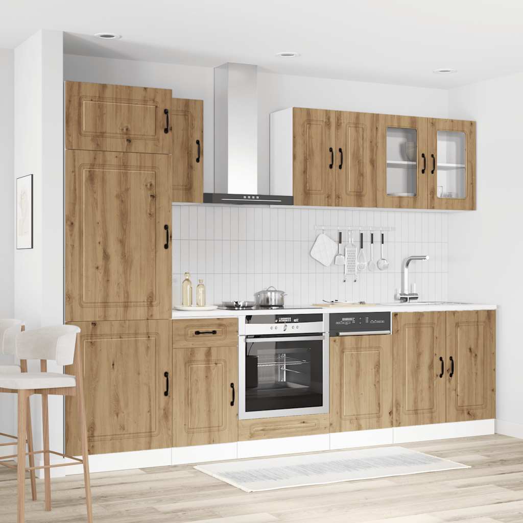 8-tlg. Küchenschrank-Set Kalmar Artisan-Eiche Holzwerkstoff