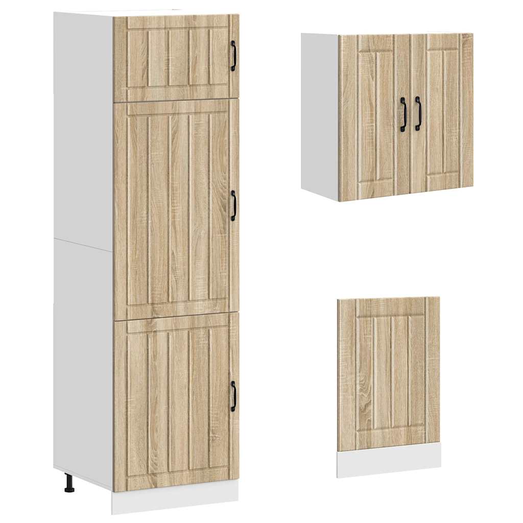 8-tlg. Küchenschrank-Set Lucca Sonoma-Eiche Holzwerkstoff