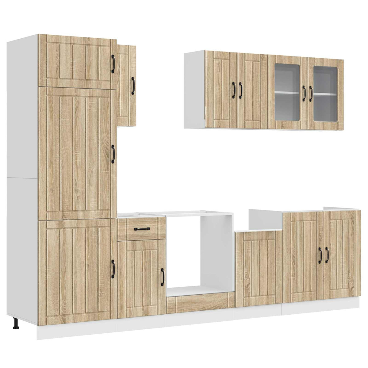 8-tlg. Küchenschrank-Set Lucca Sonoma-Eiche Holzwerkstoff