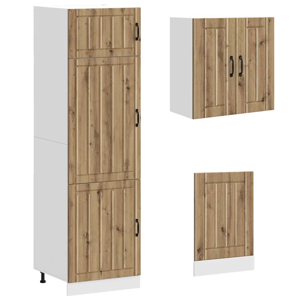 8-tlg. Küchenschrank-Set Kalmar Artisan-Eiche Holzwerkstoff