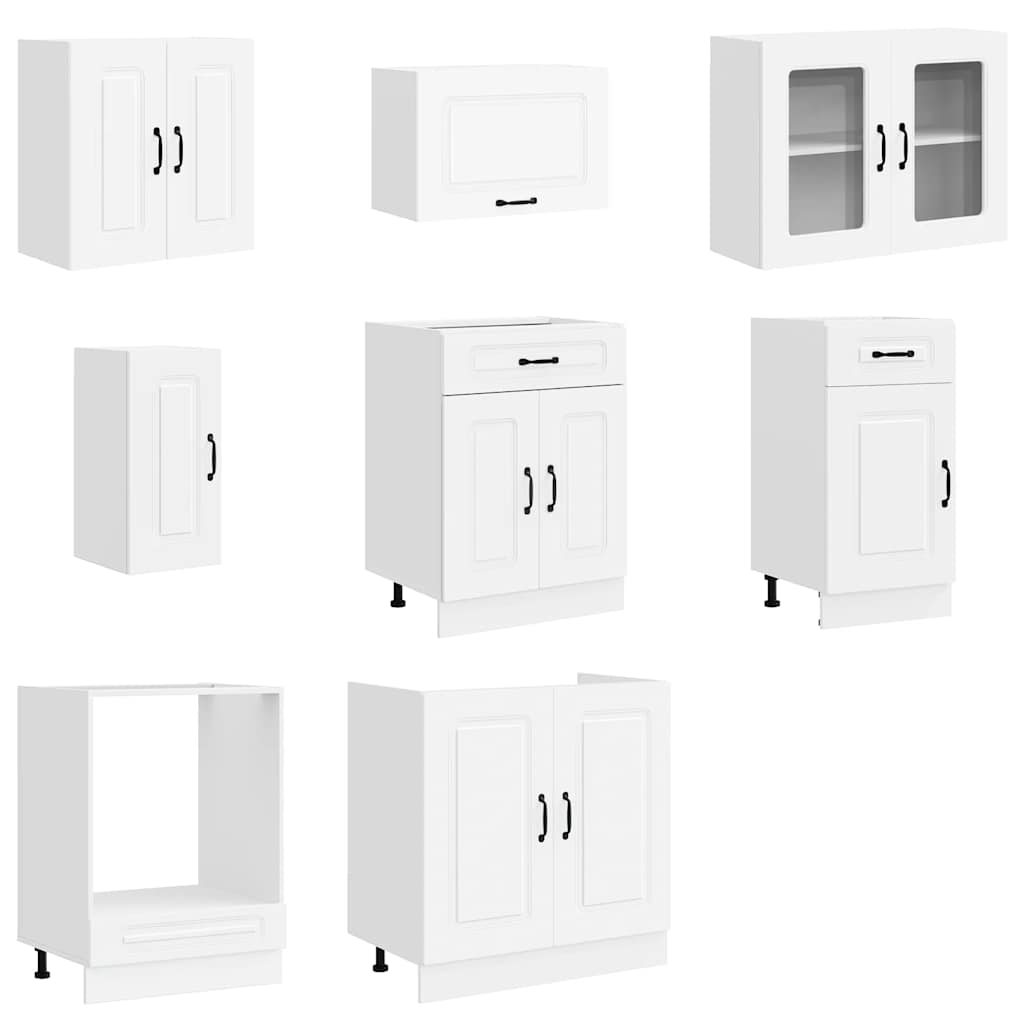 8-tlg. Küchenschrank-Set Kalmar Weiß Holzwerkstoff