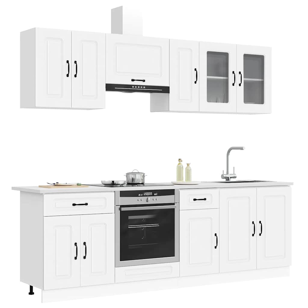8-tlg. Küchenschrank-Set Kalmar Weiß Holzwerkstoff
