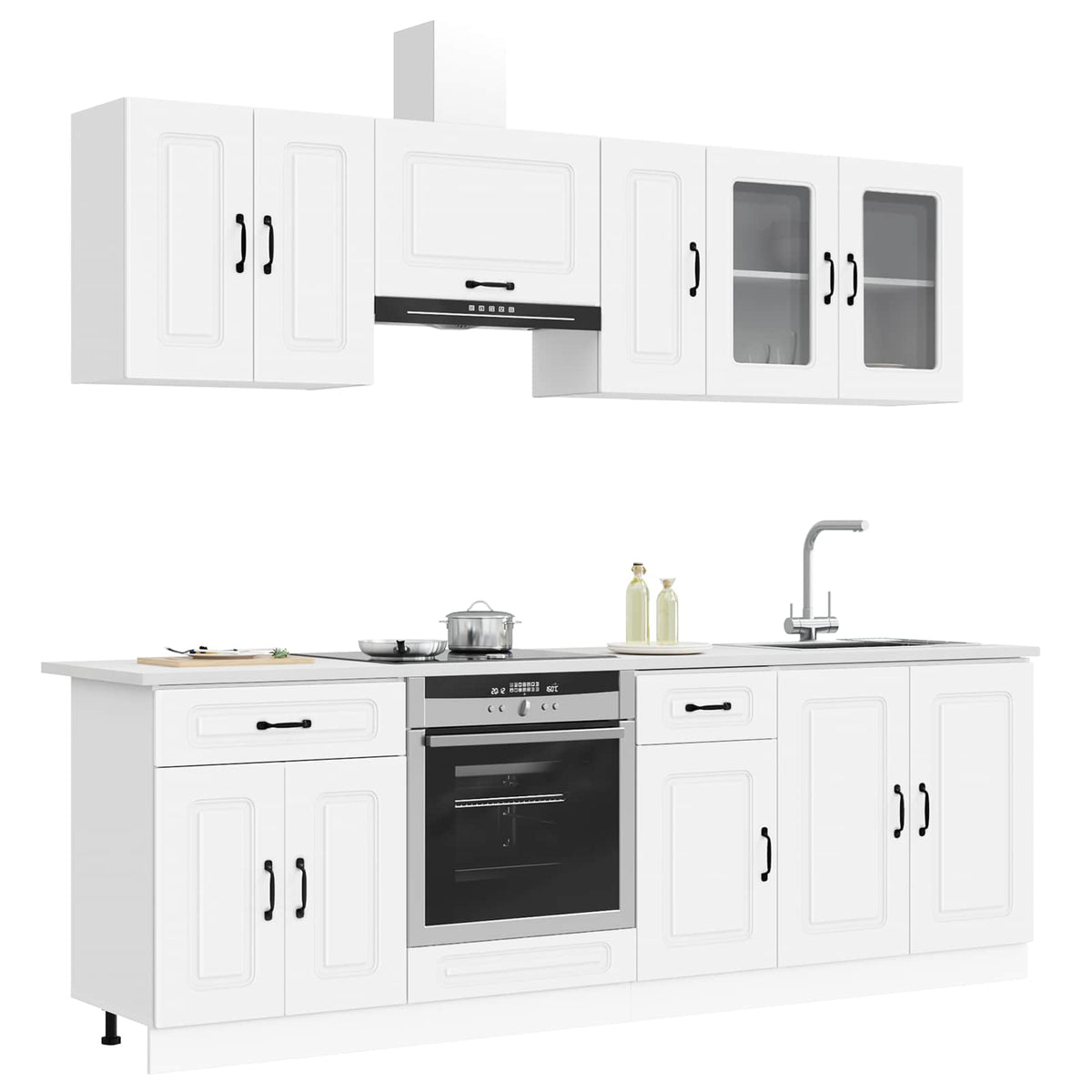 8-tlg. Küchenschrank-Set Kalmar Weiß Holzwerkstoff