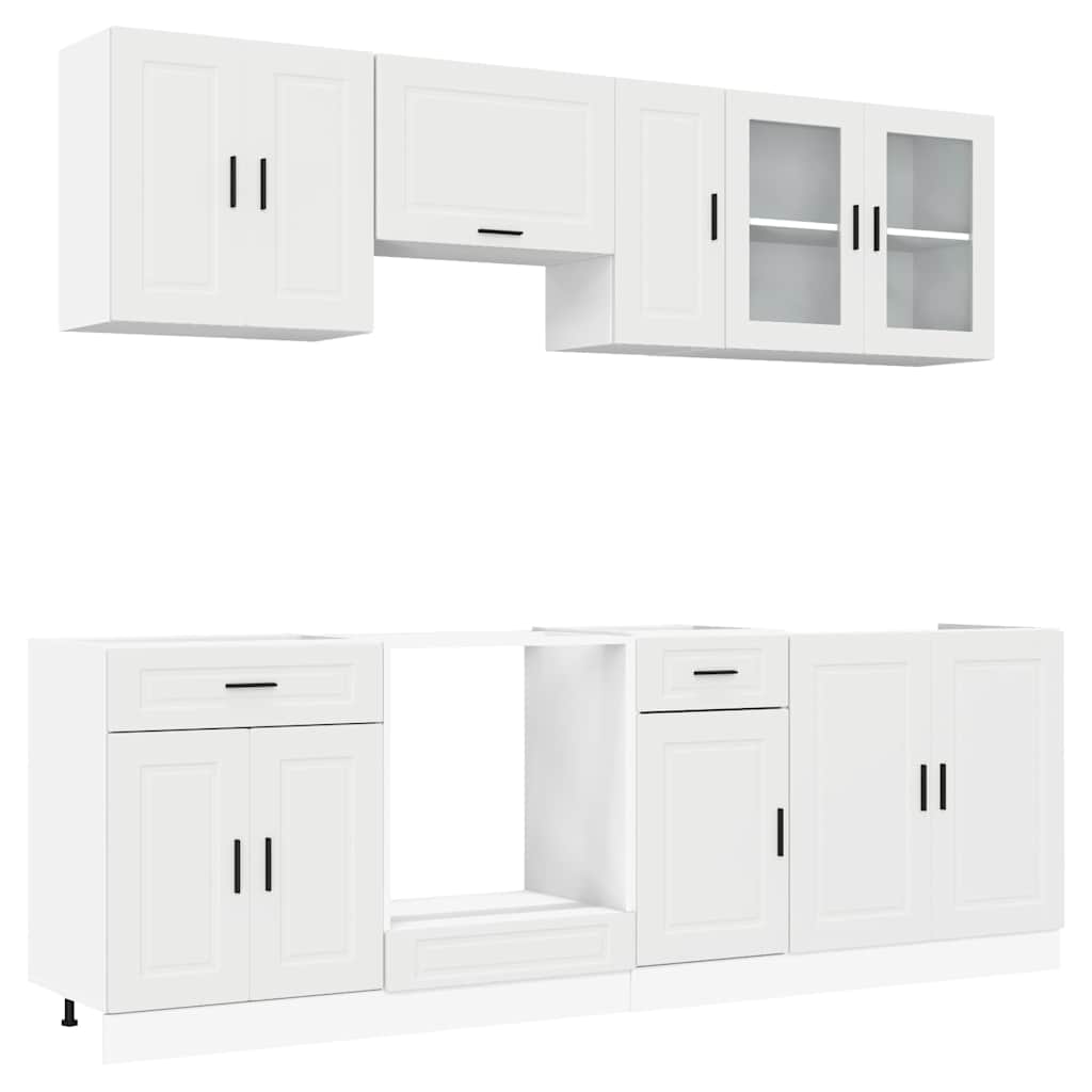 8-tlg. Küchenschrank-Set Porto Weiß Holzwerkstoff