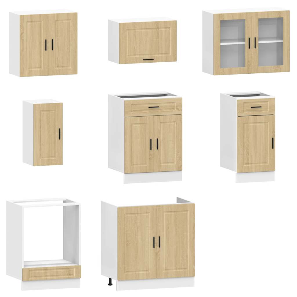 8-tlg. Küchenschrank-Set Porto Sonoma-Eiche Holzwerkstoff