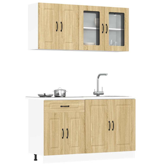 4-piece kitchen cabinet set Kalmar Sonoma oak wood-based material