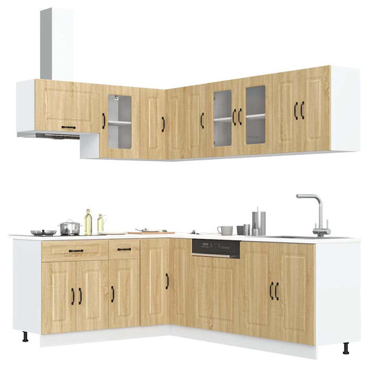 11-piece kitchen cabinet set Kalmar Sonoma oak wood-based material