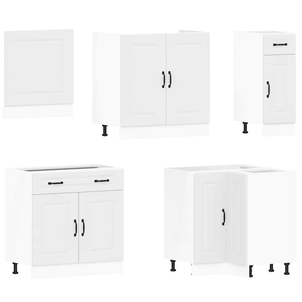 11-tlg. Küchenschrank-Set Kalmar Weiß Holzwerkstoff
