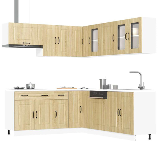 11-piece kitchen cabinet set Kalmar Sonoma oak wood-based material
