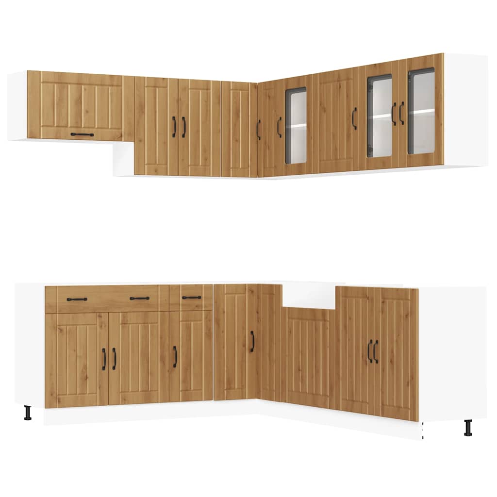 11-tlg. Küchenschrank-Set Lucca Artisan-Eiche Holzwerkstoff