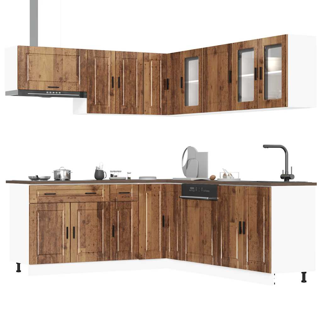 11-tlg. Küchenschrank-Set Porto Altholz-Optik Holzwerkstoff