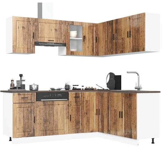 11-tlg. Küchenschrank-Set Porto Altholz-Optik Holzwerkstoff