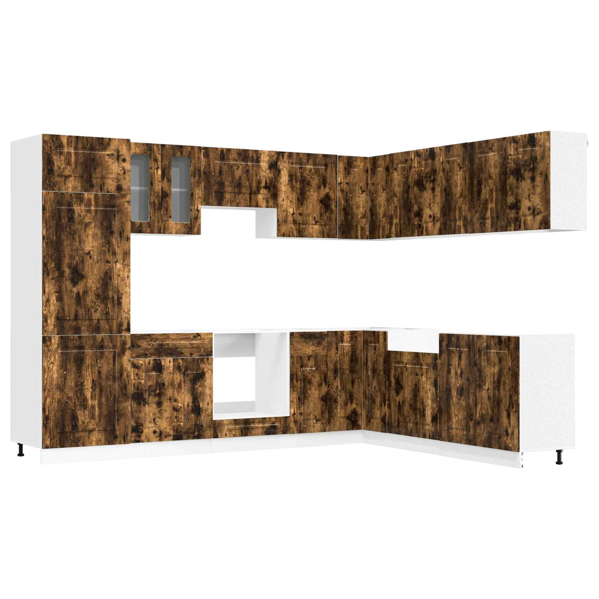 14-tlg. Küchenschrank-Set Kalmar Räuchereiche Holzwerkstoff