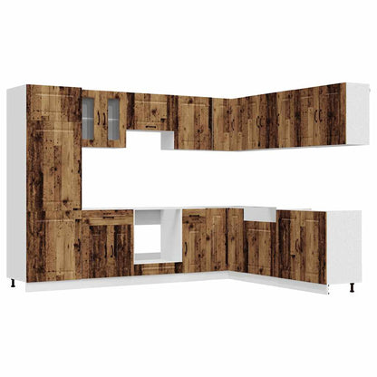 14-tlg. Küchenschrank-Set Kalmar Altholz-Optik Holzwerkstoff