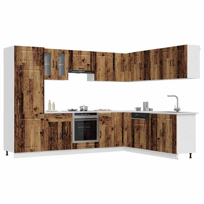 14-tlg. Küchenschrank-Set Kalmar Altholz-Optik Holzwerkstoff