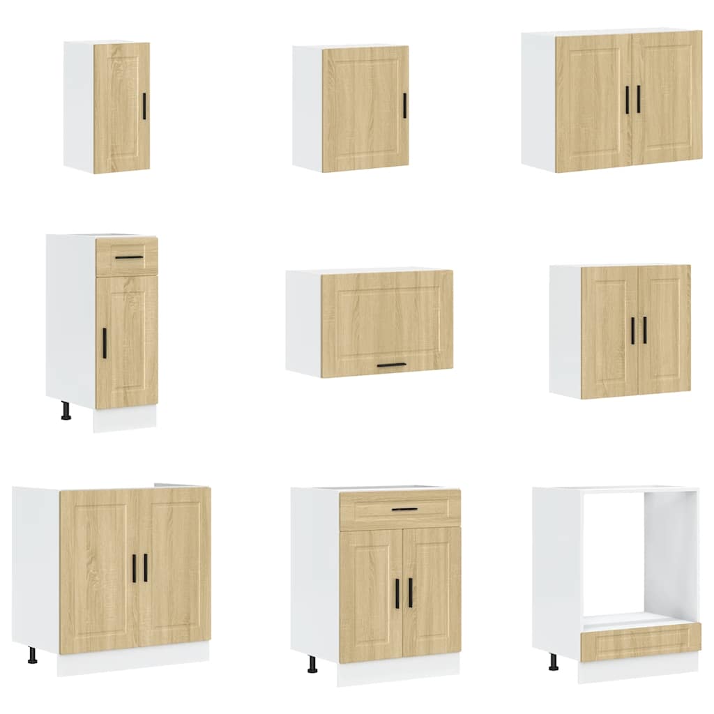 14-tlg. Küchenschrank-Set Porto Sonoma-Eiche Holzwerkstoff