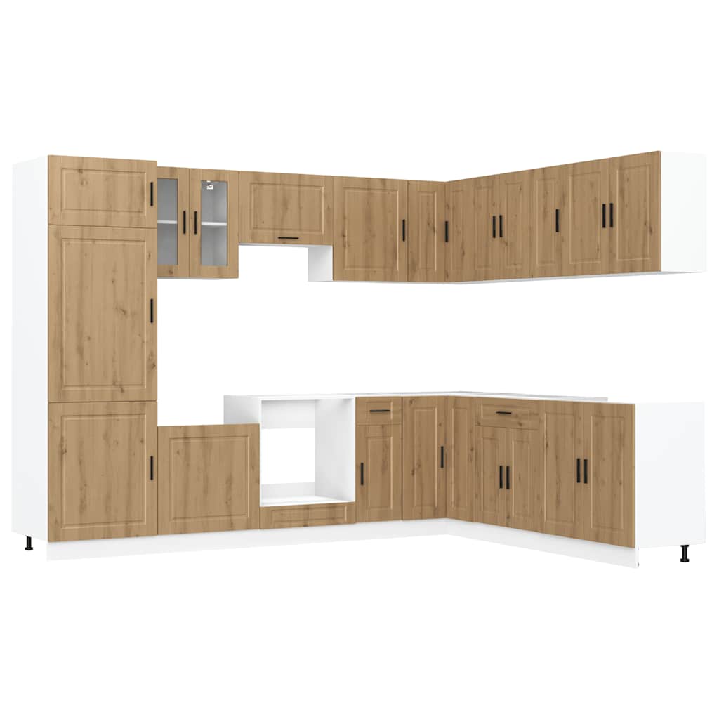 14-tlg. Küchenschrank-Set Porto Artisan-Eiche Holzwerkstoff