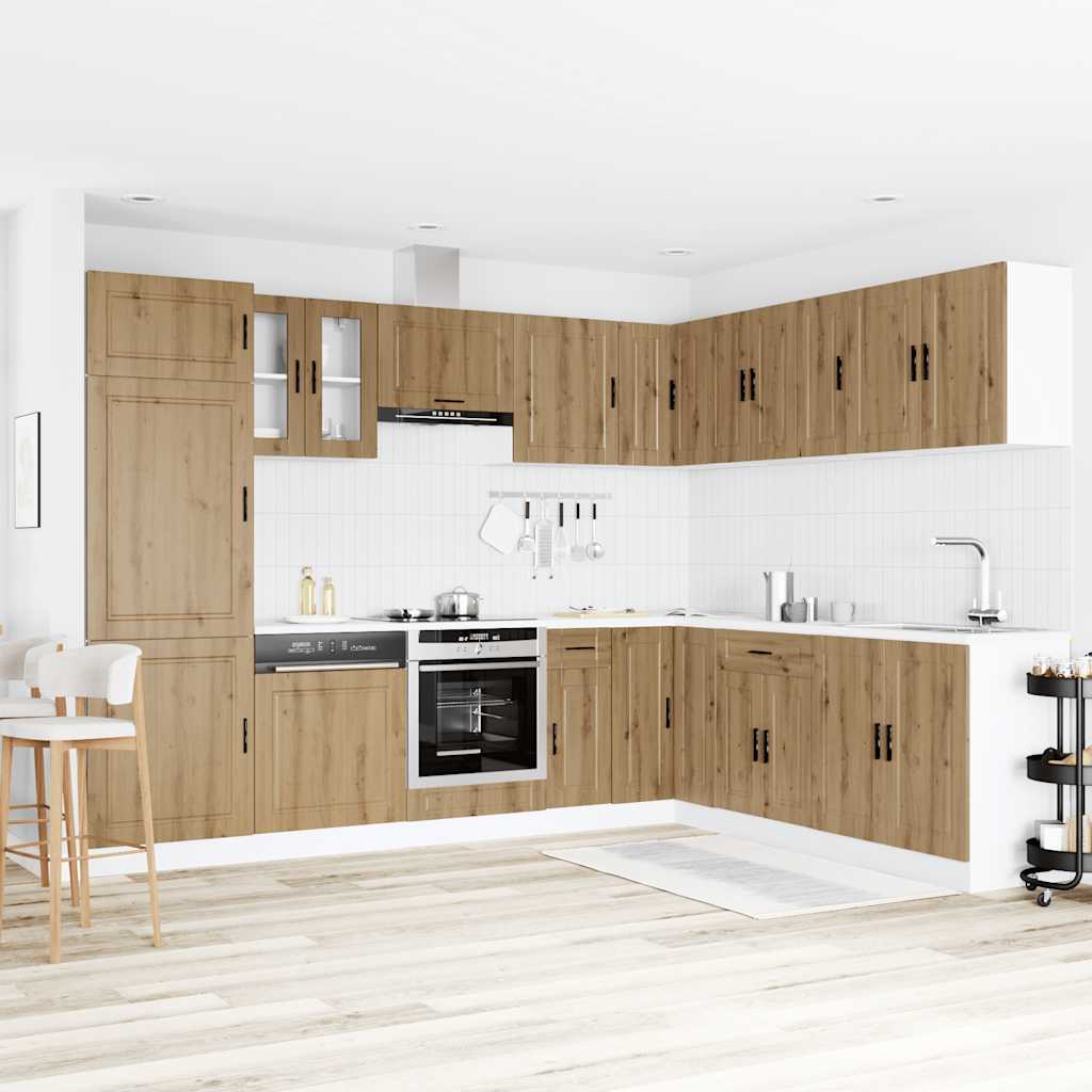 14-tlg. Küchenschrank-Set Porto Artisan-Eiche Holzwerkstoff