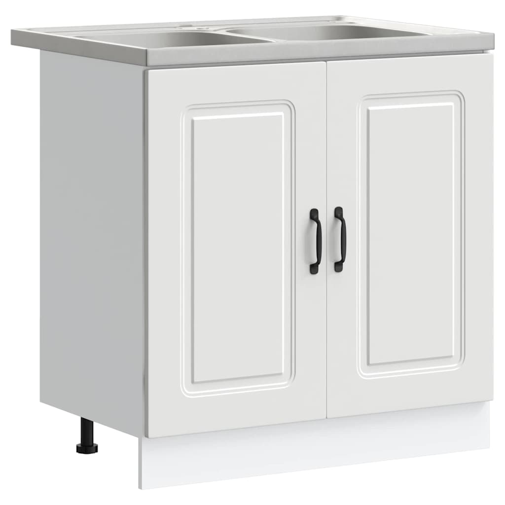 Küchenschrank Kalmar Weiß 80 x 46 x 81.5 cm Holzwerkstoff