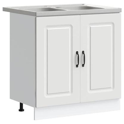 Küchenschrank Kalmar Weiß 80 x 46 x 81.5 cm Holzwerkstoff