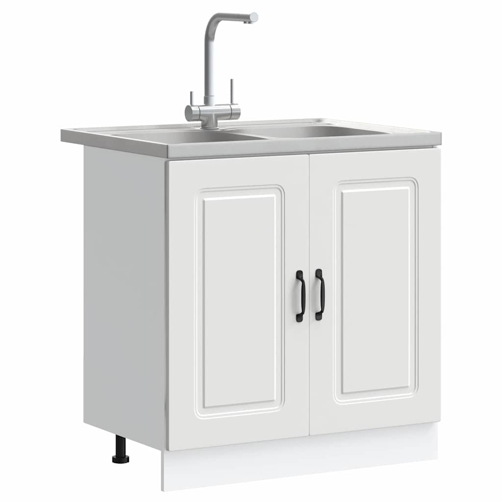 Küchenschrank Kalmar Weiß 80 x 46 x 81.5 cm Holzwerkstoff