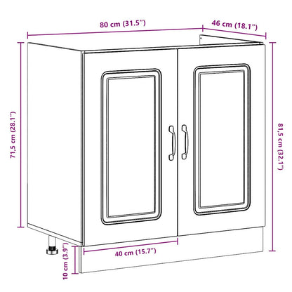 Küchenschrank Kalmar Weiß 80 x 46 x 81.5 cm Holzwerkstoff