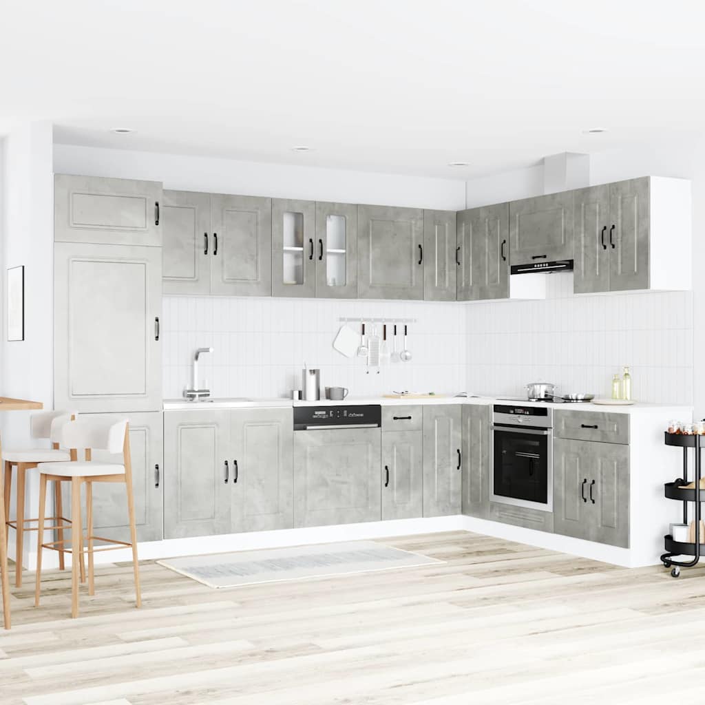 Küchenschrank Kalmar Beton Grau 80 x 46 x 81.5 cm Holzwerkstoff