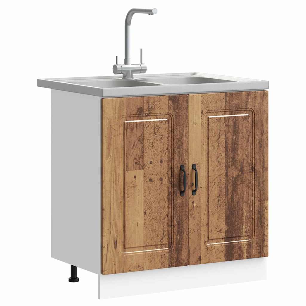 Küchenschrank Kalmar Altholz 80 x 46 x 81.5 cm Holzwerkstoff