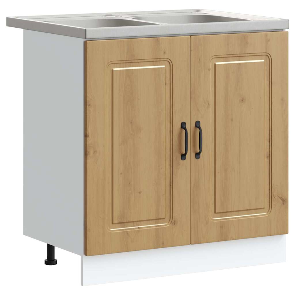 Küchenschrank mit Tür Kalmar Artisan-Eiche 80 x 46 x 81.5 cm
