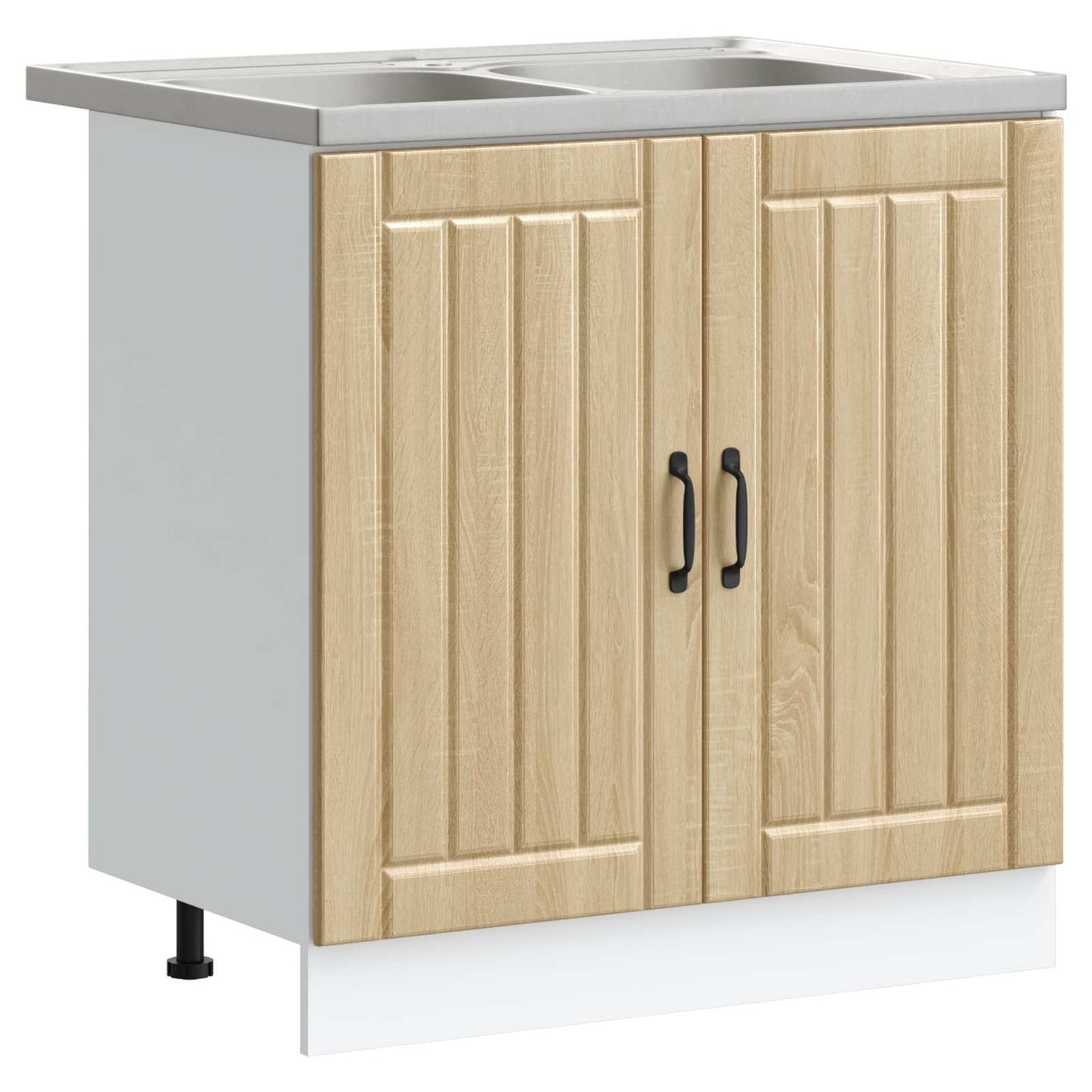 Waschbecken-Unterschrank Lucca 2 stk. Sonoma-Eiche