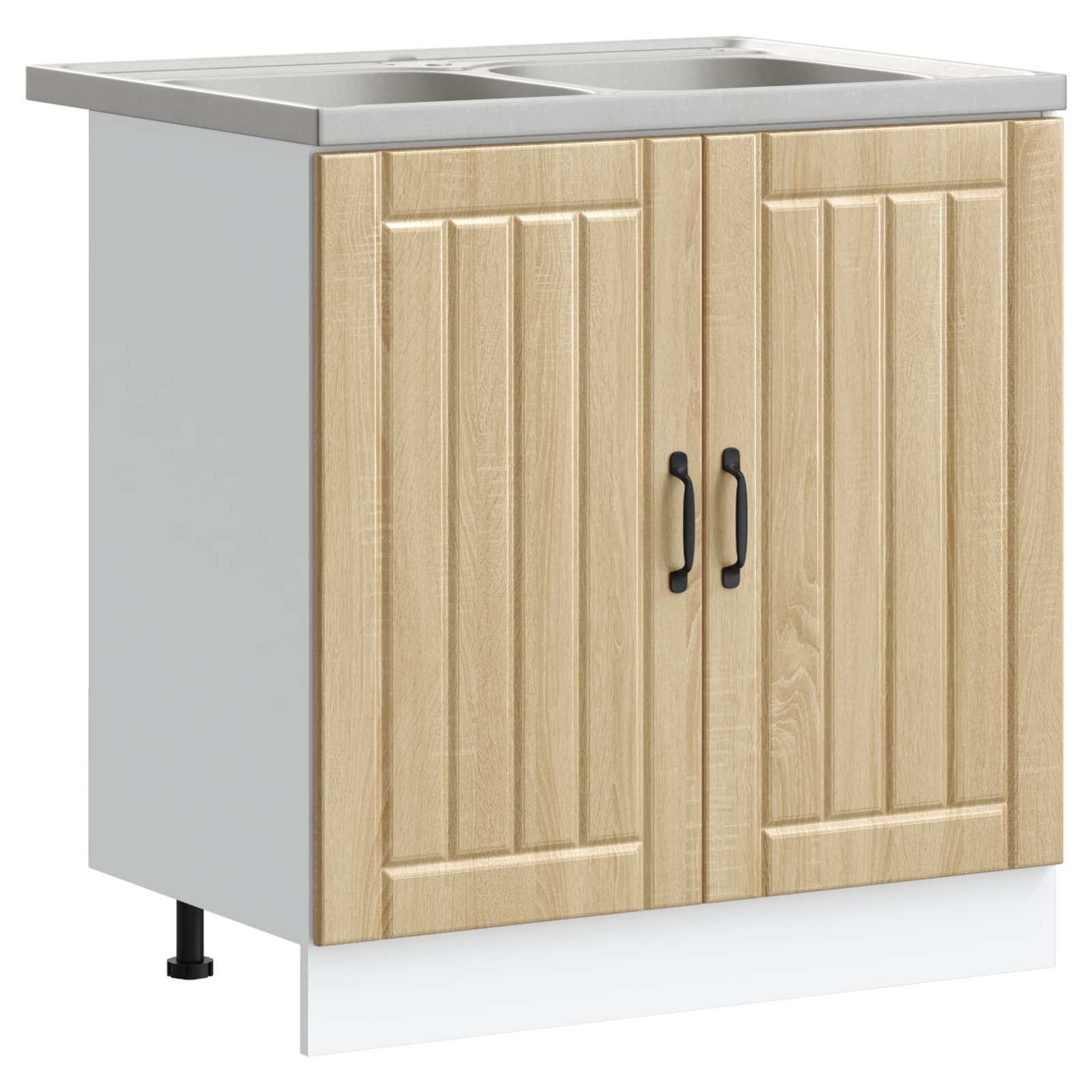 Waschbecken-Unterschrank Lucca 2 stk. Sonoma-Eiche