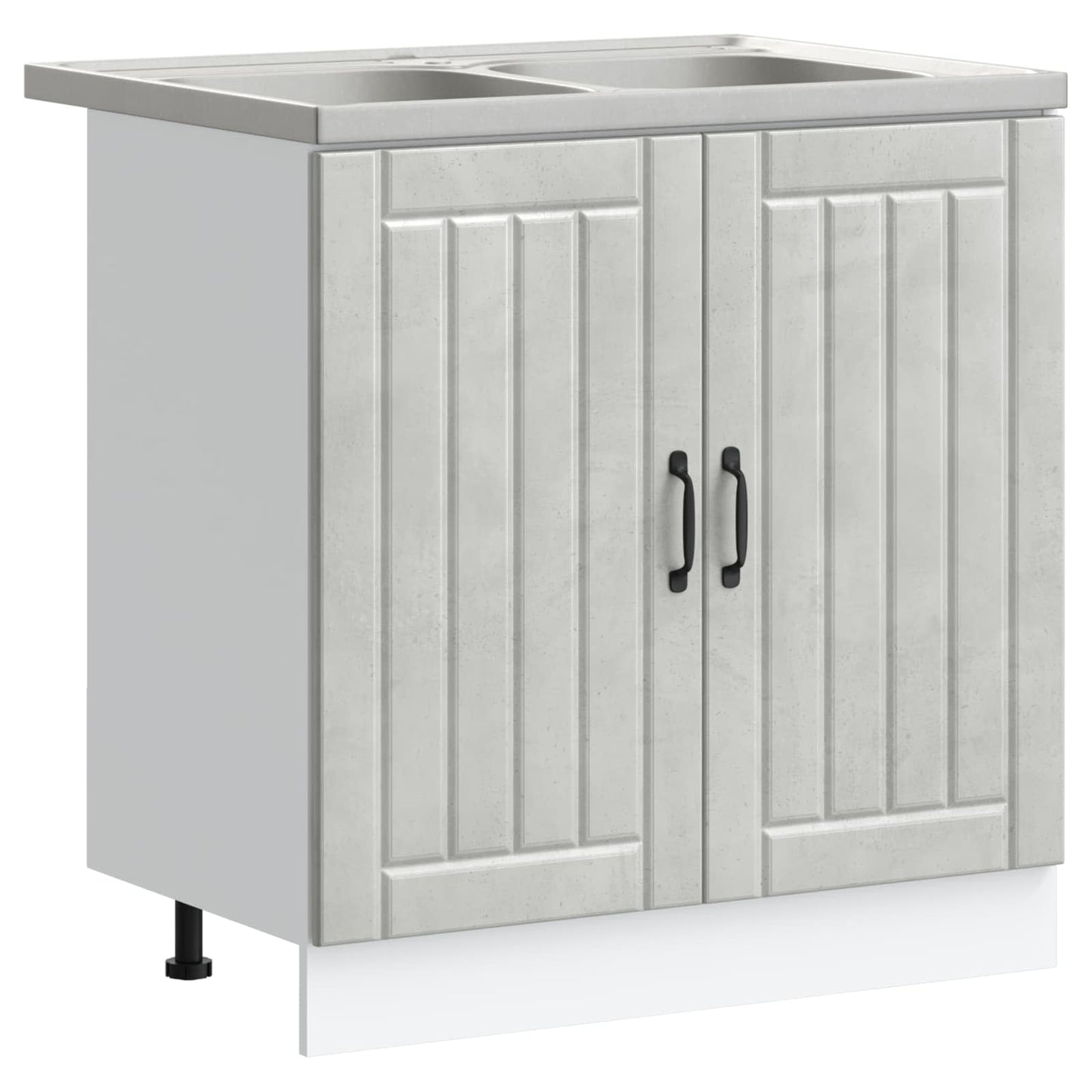 Waschbecken-Unterschrank Lucca 2 stk. Beton Grau Holzwerkstoff