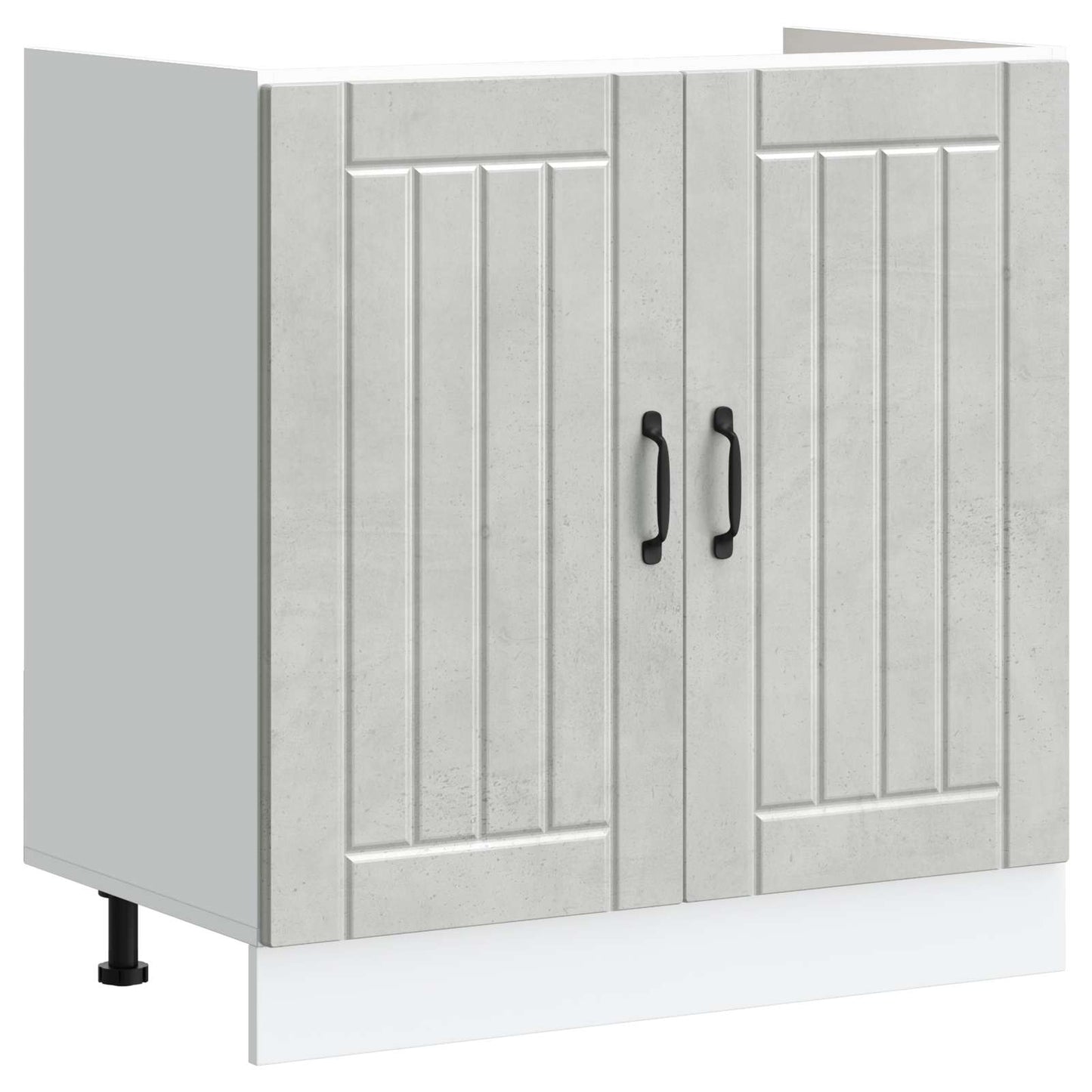 Waschbecken-Unterschrank Lucca 2 stk. Beton Grau Holzwerkstoff