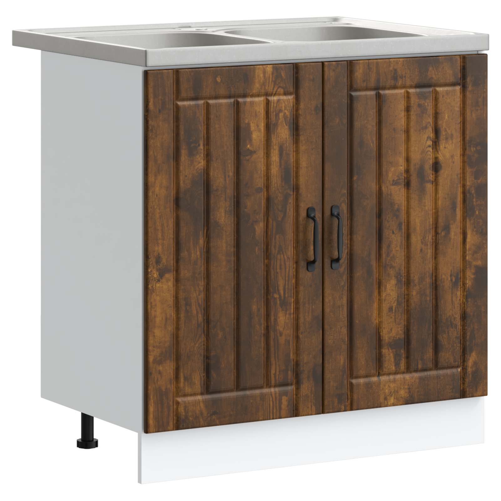 Waschbecken-Unterschrank Lucca 2 stk. Geräucherte Eiche