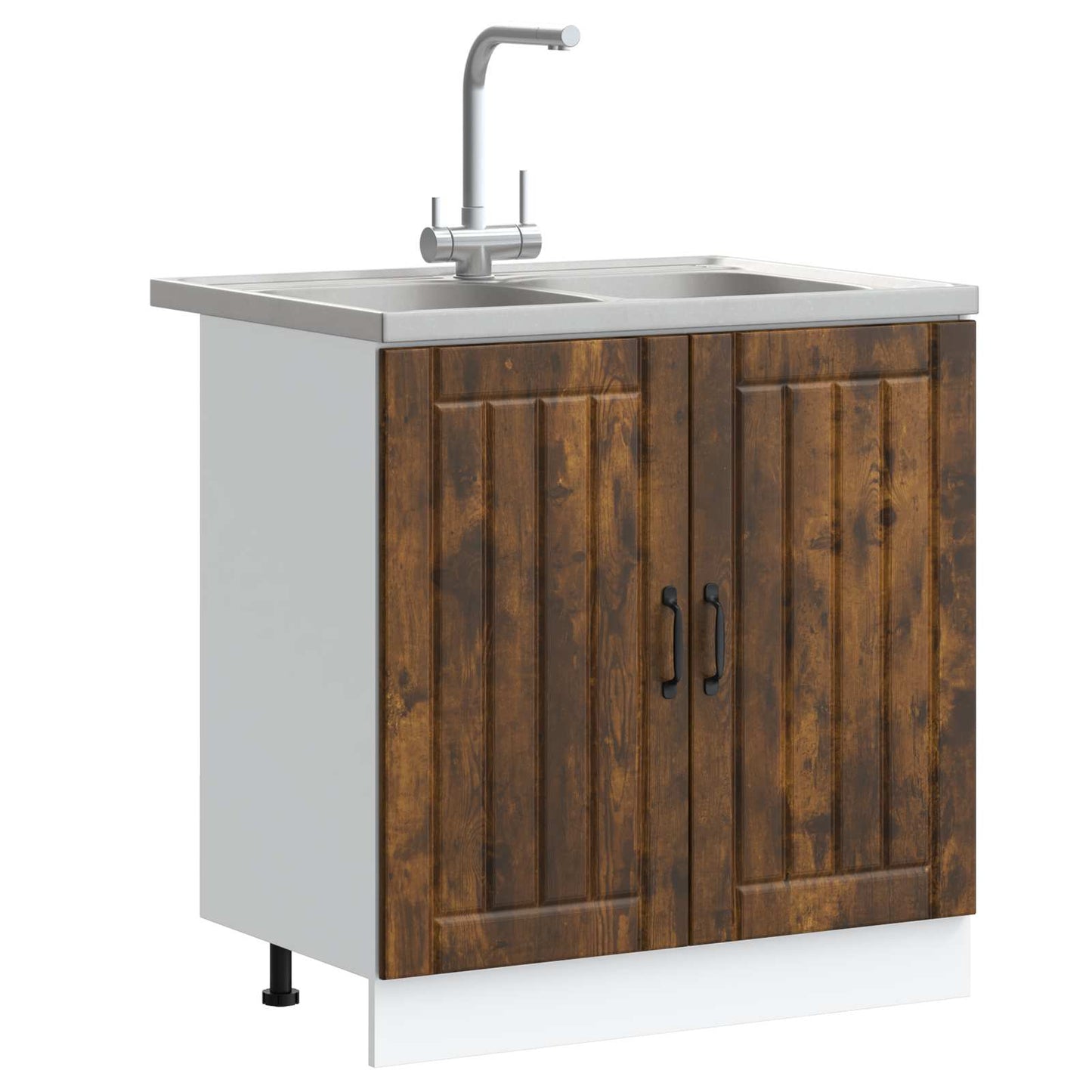 Waschbecken-Unterschrank Lucca 2 stk. Geräucherte Eiche